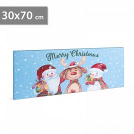Tablou de crăciun - led - cu agățătoare, 2 baterii aa - 70 x 30 cm (58464)