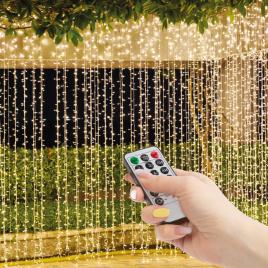 Plasă luminoasă led - 300 leduri - 3 x 3 m - 230v - cu telecomandă