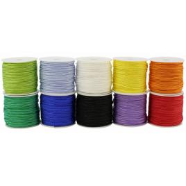 Set 10 bobine snur colorat diam 1.5 mm