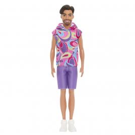 Barbie papusa baiat fashionistas brunet cu barba si tricou cu gluga