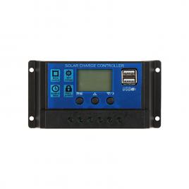 Controller tensiune panou solar cu lcd, 30a, 12/24v, usb