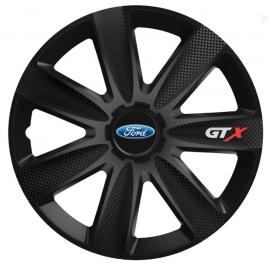 Set 4 capace roti gtx negru carbon r15, pentru ford