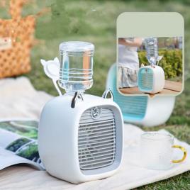 Ventilator portabil cu pulverizator, recipient 200ml, usb