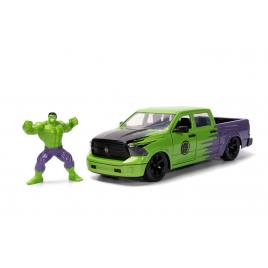 Jada marvel set figurina hulk si masinuta metalica ram 1500 2014 scara 1:24