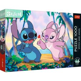 Puzzle trefl 1000 premium plus disney lilo si stitch angel si stitch la plimbare