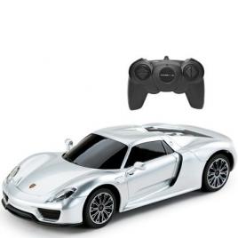 Masina cu telecomanda porsche 918 spyder argintiu scara 1:24