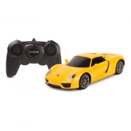 Masinuta cu telecomanda porche 918 spyder galben scara 1:24