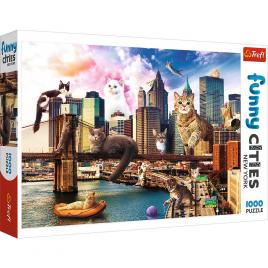 Puzzle trefl pisicute la new york 1000 piese