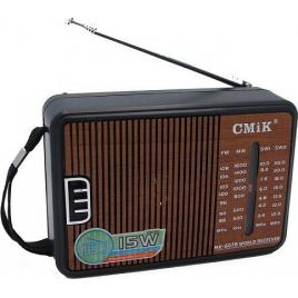 Radio vintage cmik mk-607b, 4 benzi am/fm/sw1-2, portabil, design clasic, imitatie lemn