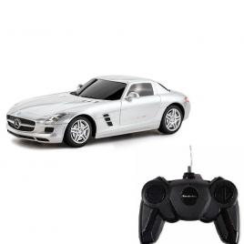Masina cu telecomanda mercedes-benz sls amg argintie scara 1:24