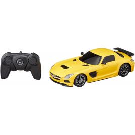 Masina cu telecomanda mercedes-benz sls amg galbena scara 1:18