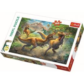 Puzzle trefl 160 tyrannosauri in lupta