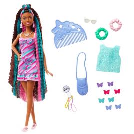 Papusa barbie totally hair curcubeu