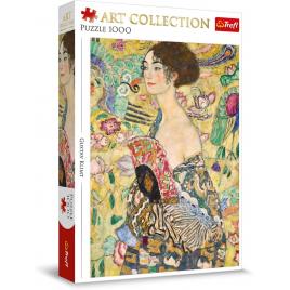 Puzzle trefl 1000 art collection gustav klimt doamna cu evantaiul