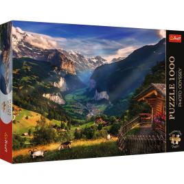 Puzzle trefl 1000 premium plus photo odyssey valea lauterbrunnen  elvetia