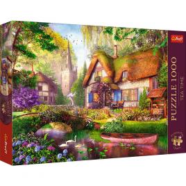 Puzzle trefl 1000 premium plus tea time casuta din padure
