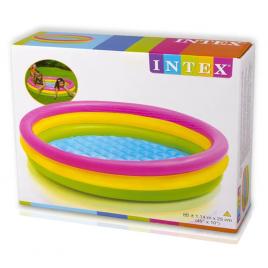 Piscina gonflabila rotunda, 114x25cm, multicolora, 3 inele