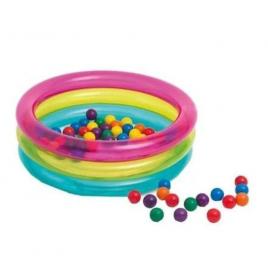Piscina rotunda gonflabila, multicolora, 86x25cm, vinil, 3 inele