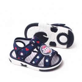 Sandalute bleumarine sidefat cu piuitoare - owl (marime disponibila: marimea 20)