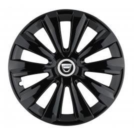 Set 4 capace roti, potrivite jantelor de r14, pentru dacia, model delta negru