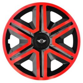 Set 4 capace roti action rosu-negru r16, pentru mini