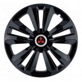 Set 4 capace roti terra negru r14, pentru mitsubishi