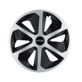 Set 4 capace roti roco gri-negru r13 pentru gama auto smart