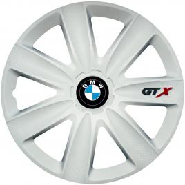 Set 4 capace roti gtx alb r15, compatibil cu bmw