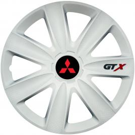 Set 4 capace roti gtx alb r15, compatibil cu mitsubishi