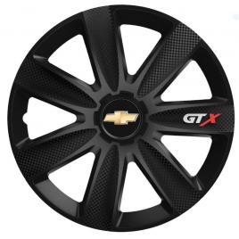 Set 4 capace roti gtx carbon negru r17, pentru chevrolet