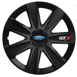 Set 4 capace roti gtx negru carbon r17, pentru ford
