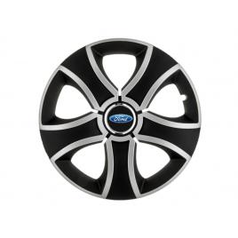 Set 4 capace roti bis gri-negru r15 pentru gama auto ford
