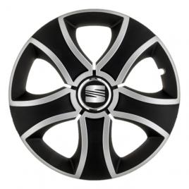 Set 4 capace roti bis gri-negru r16 pentru gama auto seat