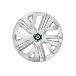 Set 4 capace roti raven gri r15, pentru gama auto skoda
