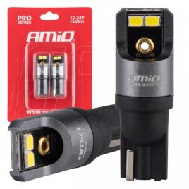 Set becuri canbus pro t10 w5w becuri led 4x2016 smd alb 12v 24v