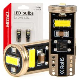 Set becuri auto t10 5w 3x2055 smd alb ,12/24v canbus