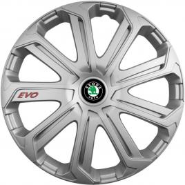 Set 4 capace roti evo gri r14, pentru skoda