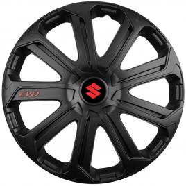 Set 4 capace roti evo negru r14, pentru suzuki