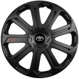 Set 4 capace roti evo negru r14, pentru toyota