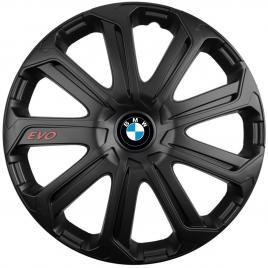 Set 4 capace roti evo negru r15, pentru bmw