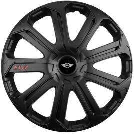 Set 4 capace roti evo negru r16, pentru mini