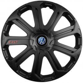 Set 4 capace roti evo negru r16, pentru volkswagen
