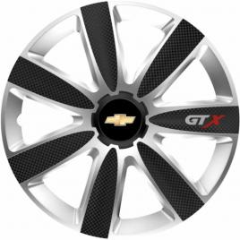 Set 4 capace roti gtx carbon gri-negru r14, pentru chevrolet