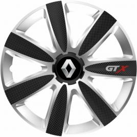 Set 4 capace roti gtx carbon gri-negru r14, pentru renault