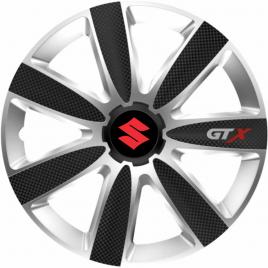 Set 4 capace roti gtx carbon gri-negru r14, pentru suzuki