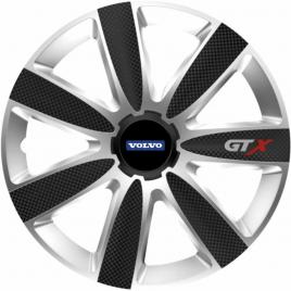 Set 4 capace roti gtx carbon gri-negru r16, pentru volvo
