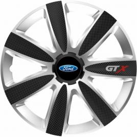 Set 4 capace roti gtx carbon gri-negru r17, pentru ford