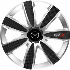 Set 4 capace roti gtx carbon gri-negru r17, pentru mazda