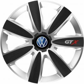 Set 4 capace roti gtx carbon gri-negru r17, pentru volkswagen