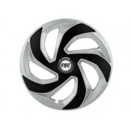 Set 4 capace roti rex gri-negru r14 pentru gama auto fiat